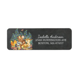 ウッドランドアニマルズニュートラルベビーシャワー住所 シール