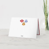 ウッドランドアニマルズネームモダン子供の誕生日 カード (裏面)