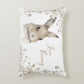 ウッドランドアニマルズバニーラビットフローラスクリプト アクセントクッション (正面(垂直))