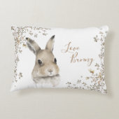 ウッドランドアニマルズバニーラビットフローラスクリプト アクセントクッション (裏面)