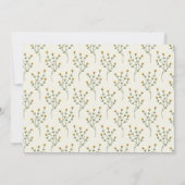 ウッドランドアニマルズピクニックガール1stバースデーフォト 招待状 (裏面)