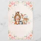 ウッドランドアニマルズピンクフローラベビーまたはビールベリー (裏面)