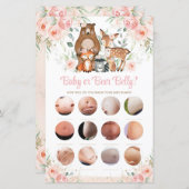 ウッドランドアニマルズピンクフローラベビーまたはビールベリー (正面/裏面)