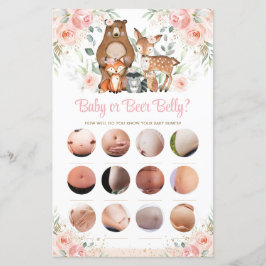 ウッドランドアニマルズピンクフローラベビーまたはビールベリー