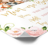 ウッドランドアニマルズピンクフローラマムオーサバーミモサ ポスター (角)