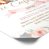 ウッドランドアニマルズピンクフローラ誕生日タイムカプセル ポスター (角)