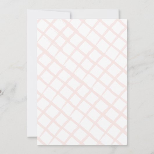 ウッドランドアニマルズピンクフローラ赤ちゃんシャワーbyメール 招待状 (裏面)