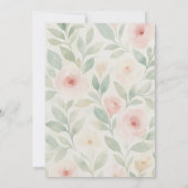 ウッドランドアニマルズピンクボホガールベビーシャワー 招待状 (裏面)