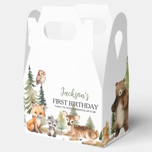 ウッドランドアニマルズファースト誕生日ありがとう フェイバーボックス (オープン)