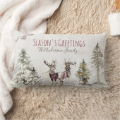 ウッドランドアニマルズフォレストディアホリデイ ランバークッション (ブランケット)