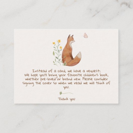 ウッドランドアニマルズフォレストフレンズベビー エンクロージャーカード (裏面)