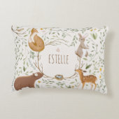ウッドランドアニマルズフォレストフレンズ赤ちゃんシャワー アクセントクッション (裏面)