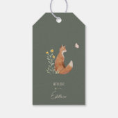 ウッドランドアニマルズフォレストフレンズ赤ちゃんシャワー ギフトタグ (裏面)