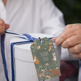 ウッドランドアニマルズフォレストフレンズ赤ちゃんシャワー ギフトタグ