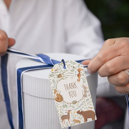 ウッドランドアニマルズフォレストフレンズ赤ちゃんシャワー ギフトタグ