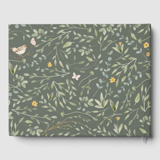 ウッドランドアニマルズフォレストフレンズ赤ちゃんシャワー ゲストブック (裏面)