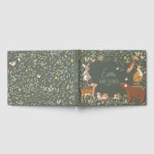 ウッドランドアニマルズフォレストフレンズ赤ちゃんシャワー ゲストブック (全面)