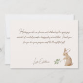 ウッドランドアニマルズフォレストフレンズ赤ちゃんシャワー サンキューカード (正面)