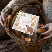 ウッドランドアニマルズフォレストフレンズ赤ちゃんシャワー サンキューカード