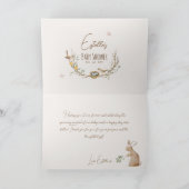 ウッドランドアニマルズフォレストフレンズ赤ちゃんシャワー サンキューカード (内部)