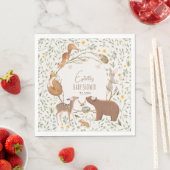 ウッドランドアニマルズフォレストフレンズ赤ちゃんシャワー スタンダードランチョンナプキン (インサイチュ)