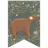 ウッドランドアニマルズフォレストフレンズ赤ちゃんシャワー バンティングフラッグ (第2の旗)