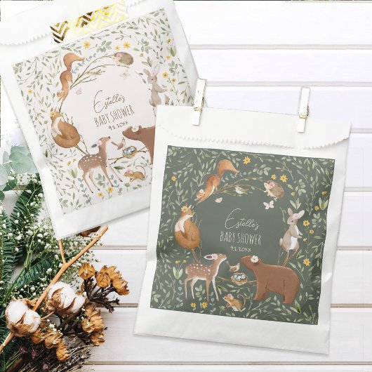 ウッドランドアニマルズフォレストフレンズ赤ちゃんシャワー フェイバーバッグ