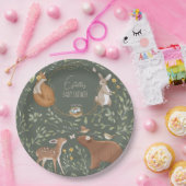 ウッドランドアニマルズフォレストフレンズ赤ちゃんシャワー ペーパープレート (パーティー)