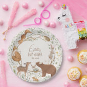 ウッドランドアニマルズフォレストフレンズ赤ちゃんシャワー ペーパープレート (パーティー)