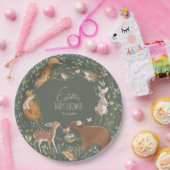 ウッドランドアニマルズフォレストフレンズ赤ちゃんシャワー ペーパープレート (パーティー)