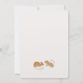 ウッドランドアニマルズフォレストフレンズ赤ちゃんシャワー 招待状 (裏面)