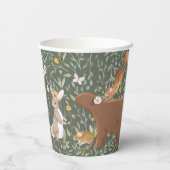 ウッドランドアニマルズフォレストフレンズ赤ちゃんシャワー 紙コップ (裏面)