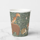 ウッドランドアニマルズフォレストフレンズ赤ちゃんシャワー 紙コップ (右)