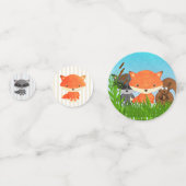 ウッドランドアニマルズフォレストベビーシャワー紙吹雪 コンフェッティ (正面)