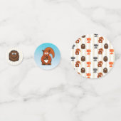 ウッドランドアニマルズフォレストベビーシャワー紙吹雪 コンフェッティ (裏面)