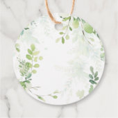 ウッドランドアニマルズフォレスト緑の男の赤ちゃんシャワー フェイバータグ (裏面)