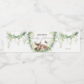 ウッドランドアニマルズフォレスト緑の男の赤ちゃんシャワー ペットボトルラベル (シングルラベル)