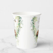 ウッドランドアニマルズフォレスト緑の男の赤ちゃんシャワー 紙コップ (右)