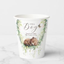 ウッドランドアニマルズフォレスト緑の男の赤ちゃんシャワー