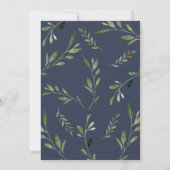 ウッドランドアニマルズフォレスト緑の赤ちゃんシャワーシック サンキューカード (裏面)