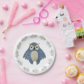 ウッドランドアニマルズフクロウ紙プレート ペーパープレート (パーティー)