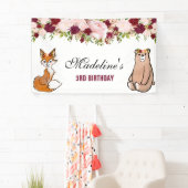 ウッドランドアニマルズブルゴーニュ&ピンクフローラ 横断幕 (インサイチュ)