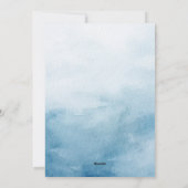 ウッドランドアニマルズブルークリスマスフラットホリデーカード シーズンカード (裏面)