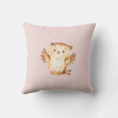 ウッドランドアニマルズベビーガールズ誕生統計ピロー クッション (裏面)