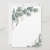 ウッドランドアニマルズベビーシャワーガール招待状 招待状 (裏面)