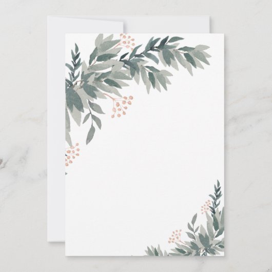 ウッドランドアニマルズベビーシャワーガール招待状 招待状 (裏面)