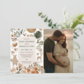 ウッドランドアニマルズベビーシャワーパーティの招待状 招待状 (スタンド正面)