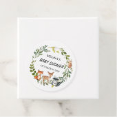 ウッドランドアニマルズベビーシャワーメッセージカード フェイバータグ (インサイチュ)