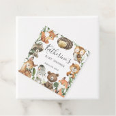 ウッドランドアニマルズベビーシャワーメッセージカード フェイバータグ (インサイチュ)