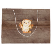 ウッドランドアニマルズベビーシャワー抱き枕 ラージペーパーバッグ (裏面)